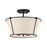 Eurofase Pulito 3 Light Semi Flush Mount, Matte Black