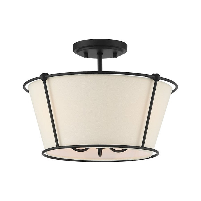 Eurofase Pulito 3 Light Semi Flush Mount, Matte Black