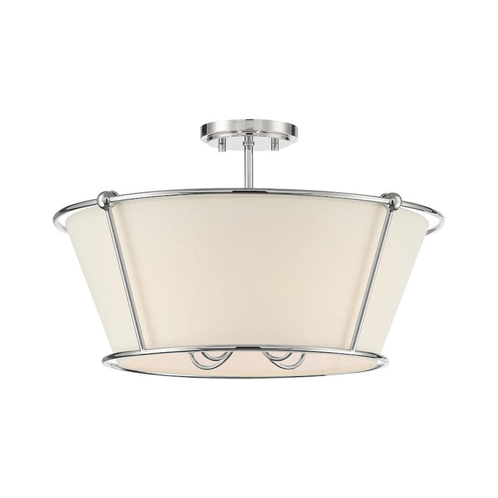 Eurofase Pulito 4 Light Semi Flush, Polished Nickel