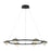 Eurofase Circolo 6 Light LED Chandelier, Black/Clear Seeded - 39308-016