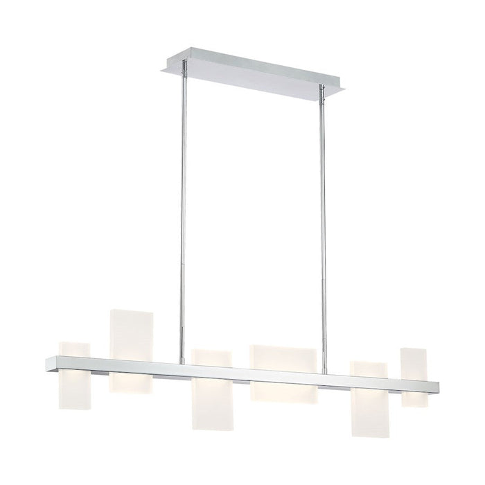 Eurofase Pannello LED Chandelier, Chrome/Frosted Acrylic