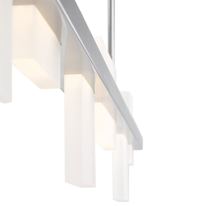 Eurofase Pannello LED Chandelier, Chrome/Frosted Acrylic