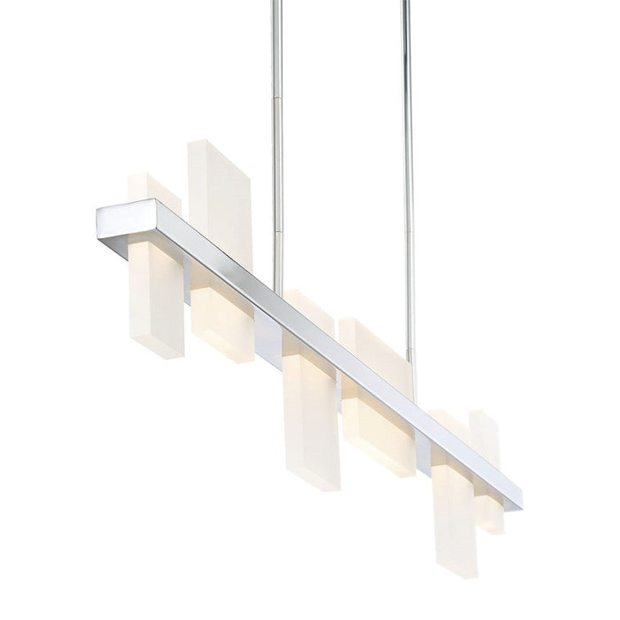 Eurofase Pannello LED Chandelier, Chrome/Frosted Acrylic