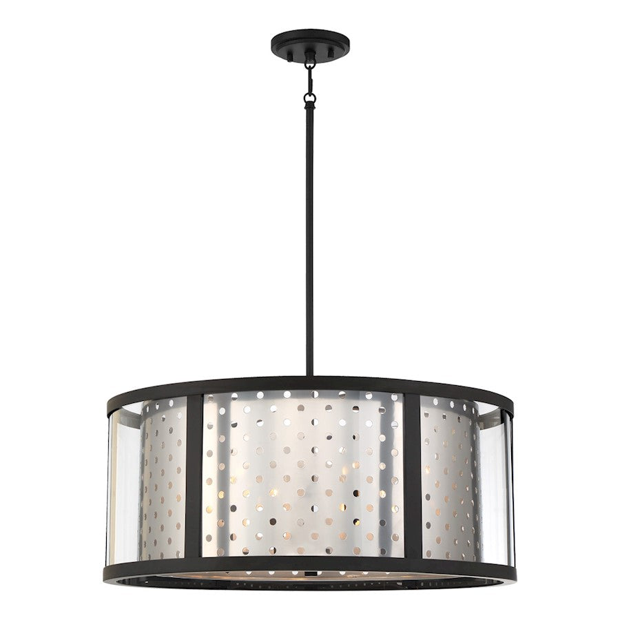 Eurofase Grado 6 Light Pendant, Chrome/Clear - 39416-018