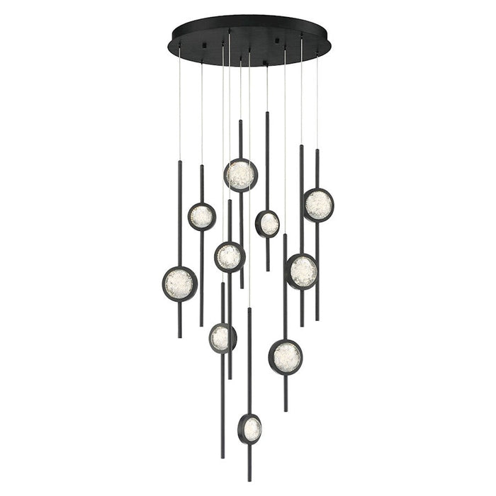 Eurofase Barletta 10 Light LED Chandelier, Black - 39464-019