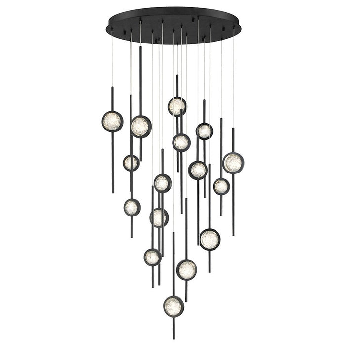 Eurofase Barletta 16 Light LED Chandelier, Black - 39465-016