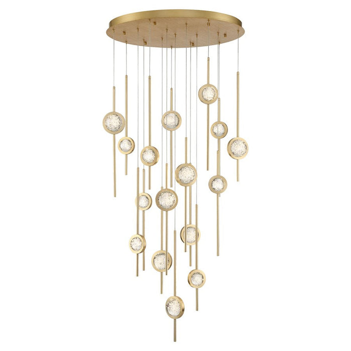 Eurofase Barletta 16 Light LED Chandelier, Brass - 39465-023