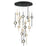 Eurofase Barletta 16 Light LED Chandelier, Black/Brass - 39465-030