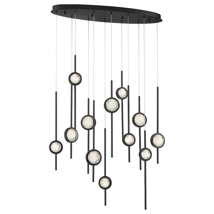 Eurofase Barletta 12 Light LED Chandelier, Black - 39466-013