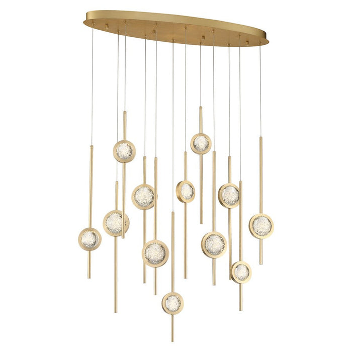 Eurofase Barletta 12 Light LED Chandelier, Brass - 39466-020