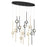 Eurofase Barletta 12 Light LED Chandelier, Black/Brass - 39466-037