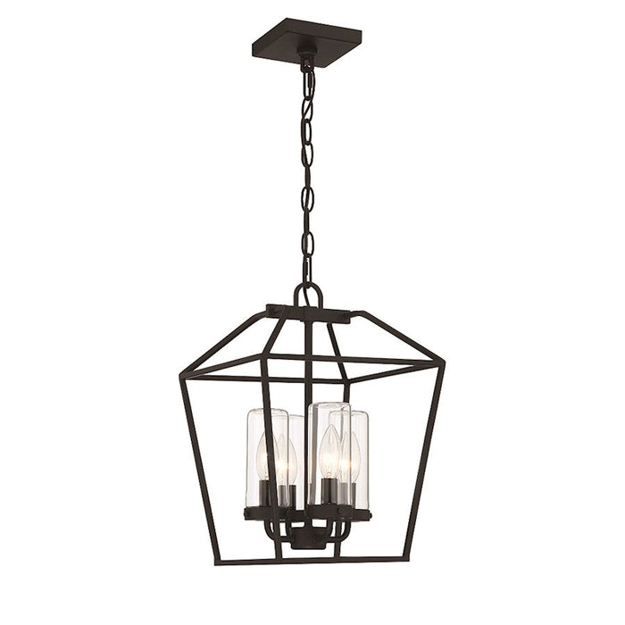 Eurofase Bastille 4 Light 16" Outdoor Pendant, Satin Black - 41960-011