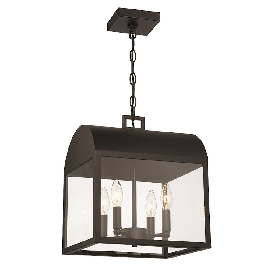 Eurofase Sawyer 4 Light 12" Outdoor Pendant, Satin Black - 41967-010