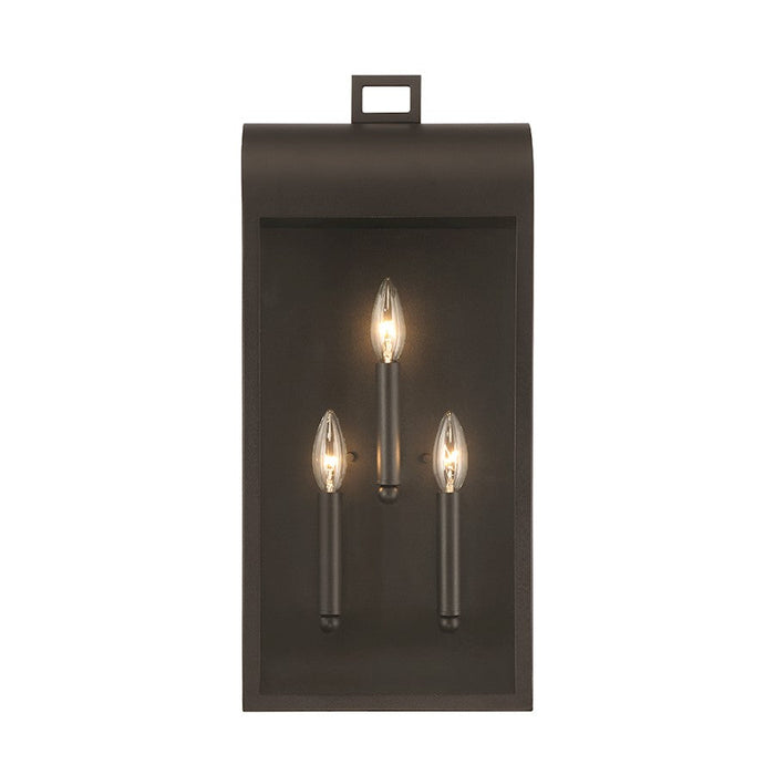 Eurofase Sawyer 3 Light 23" Outdoor Wall Sconce, Satin Black - 41968-017