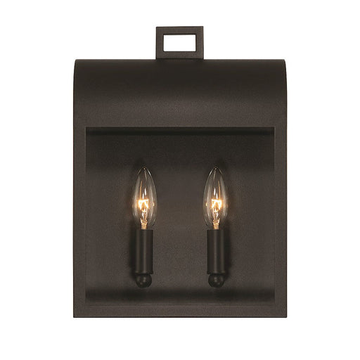 Eurofase Sawyer 2 Light 14" Outdoor Wall Sconce, Satin Black - 41969-014