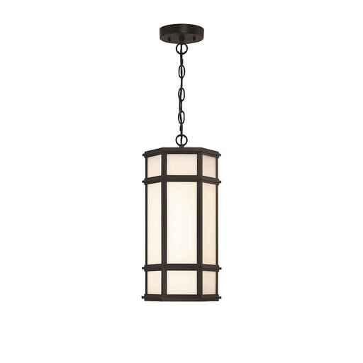 Eurofase Mont?1 Light 18" Outdoor LED Pendant, Satin Black - 42691-013