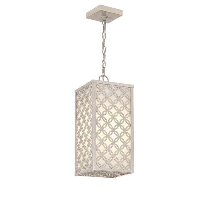 Eurofase Clover 1 Light 8" Outdoor LED Pendant, Aged Silver - 42697-021