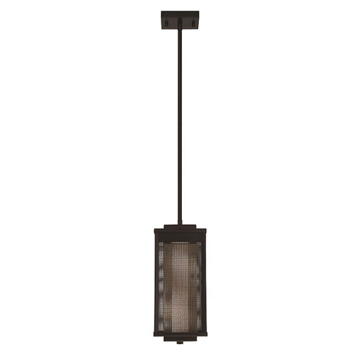 Eurofase Brama 1 Light 7" Outdoor LED Pendant, Black/Gold - 42718-017