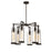 Eurofase Yasmin 6 Light 27" Outdoor Chandelier, Satin Black - 42729-013