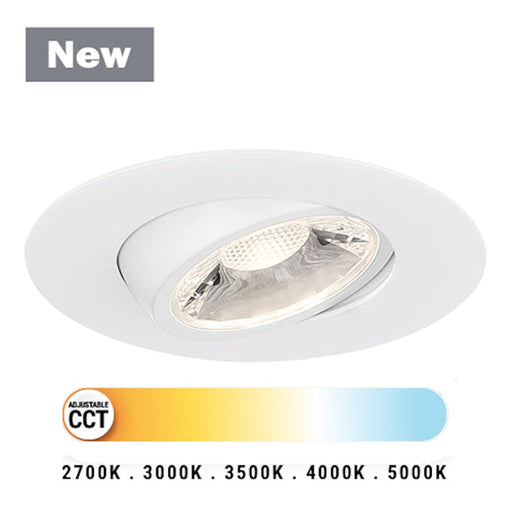 Eurofase Midway 3" Round Gimbal, White - 45367-014