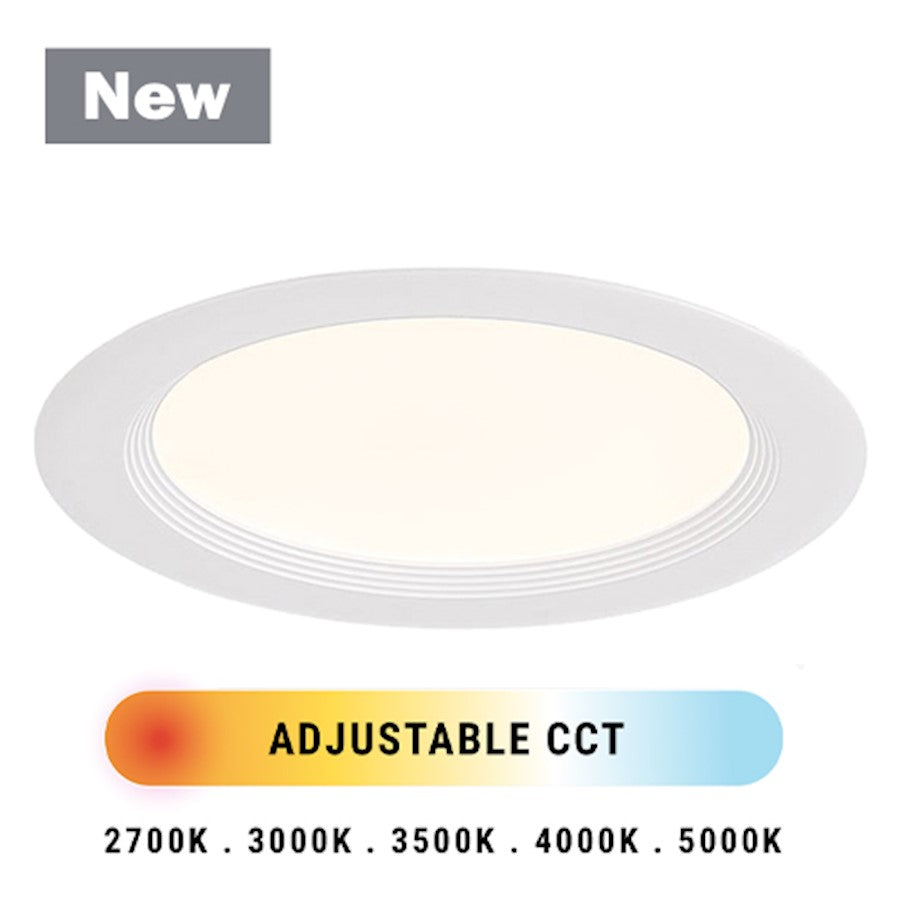 Eurofase Midway 6" Slim Round Regressed Downlight, White - 45377-013