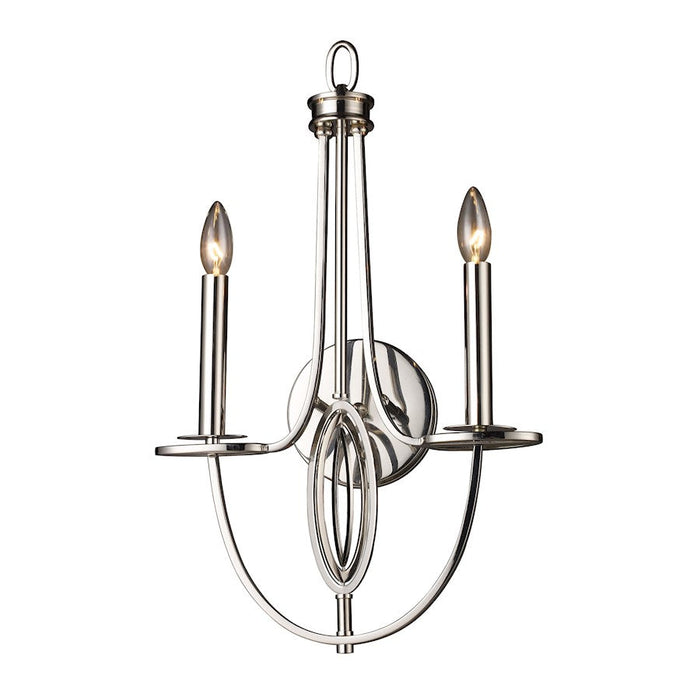 ELK Lighting Dione 2-Light Wall Lamp, Polished Nickel - 10113-2