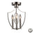 ELK Lighting Dione 3-Light Semi Flush, Nickel, Includes Adapter Kit - 10119-3-LA