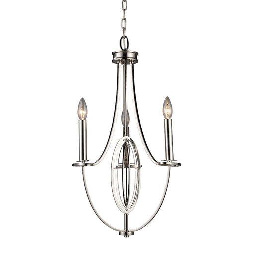 ELK Lighting Dione 3-Light Chandelier, Polished Nickel - 10120-3