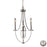 ELK Lighting Dione 3-Light Chandelier, Nickel, Includes Adapter Kit - 10120-3-LA