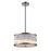 ELK Lighting Braxton 3-Light Chandelier, Polished Nickel/Ribbed Glass - 10128-3