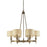 ELK Lighting Pembroke 6-Light Chandelier, Brass/Tan Fabric Shades - 10263-6