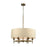 ELK Lighting Pembroke 6-Light Chandelier, Brass/Light Tan Fabric Shade - 10264-6