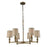 ELK Lighting Baxter 6-Light Chandelier, Brass/Beige Fabric Shades - 31266-6