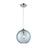 ELK Lighting Watersphere 1-Light Mini Pendant, Chrome/Hammered Aqua - 31380-1AQ