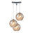 ELK Lighting Watersphere 3-Light Triangular Pendant, Chrome/Amber - 31380-3CMP