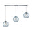 ELK Lighting Watersphere 3-Light Linear Mini Pendant, Chrome/Aqua - 31380-3L-AQ