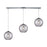 ELK Lighting Watersphere 3-LT Linear Mini Pendant, Chrome/Purple - 31380-3L-PRP