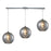 ELK Lighting Watersphere 3-Light Linear Pendant, Chrome/Smoke - 31380-3L-SMK