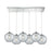 ELK Lighting Watersphere 6-Light Rectangle Pendant, Chrome/Clear - 31380-6RC-CLR