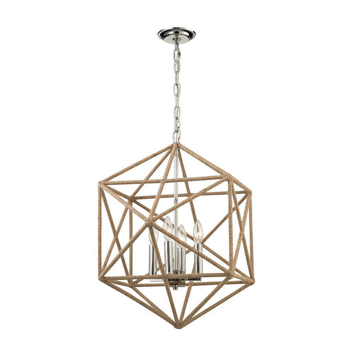 ELK Lighting Exitor 4-Light Chandelier, Polished Nickel - 31585-4