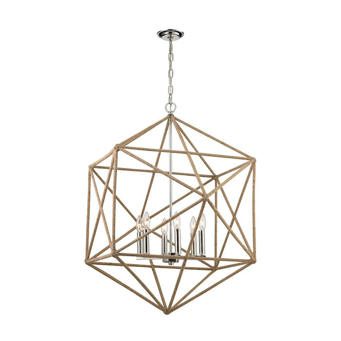 ELK Lighting Exitor 6-Light Chandelier, Polished Nickel - 31586-6