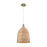 ELK Lighting Pleasant Fields 1-Light 12" Mini Pendant, Beige/Wicker - 31643-1