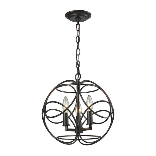 ELK Lighting Chandette 3-Light Pendant, Oil Rubbed Bronze - 31811-3