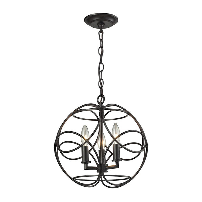 ELK Lighting Chandette 3-Light Pendant, Oil Rubbed Bronze - 31811-3