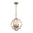 ELK Lighting Chandette 4-Light Chandelier, Matte Gold - 31826-4