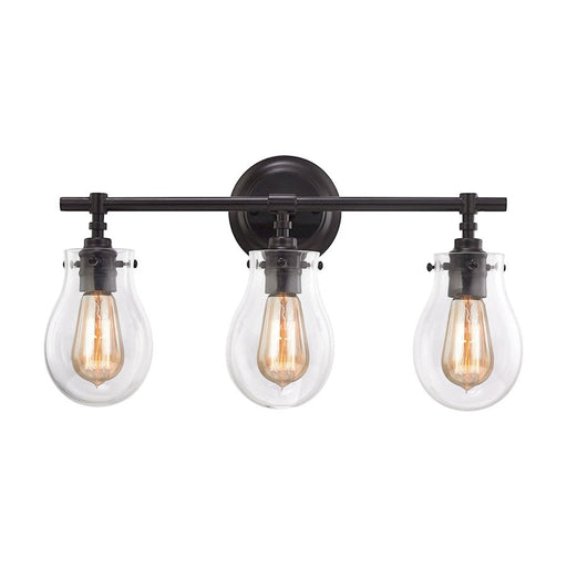 ELK Lighting Jaelyn 3-Light Vanity Lamp, Oil Rubbed Bronze/Clear Glass - 31932-3