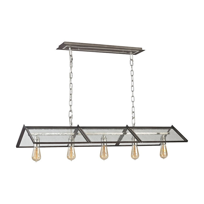 ELK Lighting Ridgeview 5-Light Chandelier, Nickel & Zinc/Seedy - 31963-5