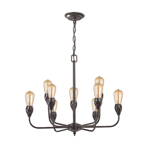 ELK Lighting Vernon 9-Light Chandelier, Oil Rubbed Bronze - 31983-6+3