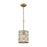 ELK Lighting Armand 1-Light Mini Pendant, Matte Gold/Clear Crystals - 32094-1