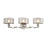 ELK Lighting Corisande 3-Light Vanity Lamp, Nickel/Silver Drum Shades - 32292-3